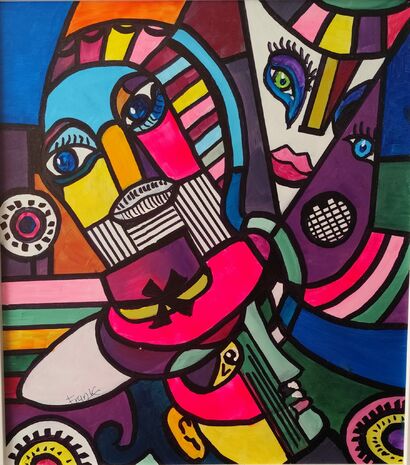 Flamenco, buzo y guitarra - a Paint Artowrk by Javier Corral